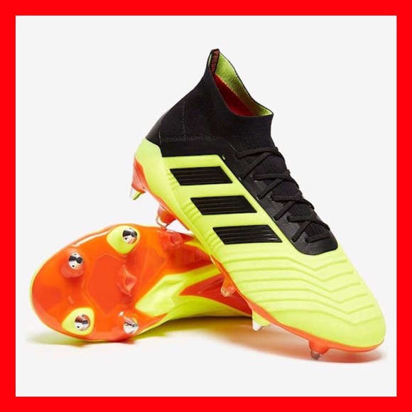 Adidas Predator 18.1 SG Soccer Cleats Yellow Black Red 